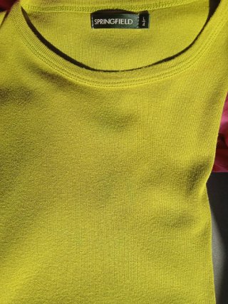 Camiseta Springfield manga larga verde. Talla S