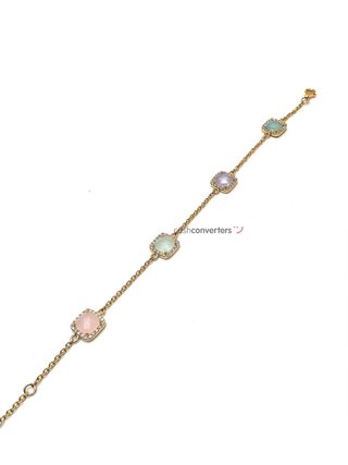 pulsera oro 18k con nacar