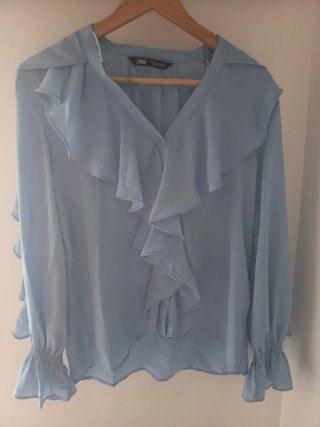 Camisa Zara azul talla M