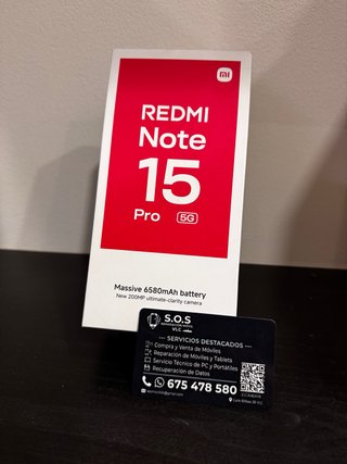 Redmi Note 15 Pro 5G 256GB Negro Precintado