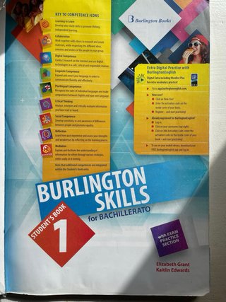 LIBRO DE INGLES BURLINGTON SKILLS 1 BACH STS 2023