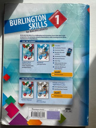 LIBRO DE INGLES BURLINGTON SKILLS 1 BACH STS 2023