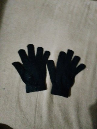 Guantes negros 3-4 años