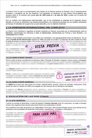 Apuntes historia de España 2 de bachillerato