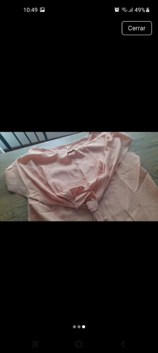 Camisa rosa nudo T S/M