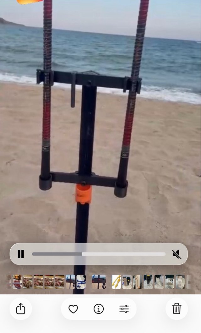 Soporte para 2 cañas de pescar