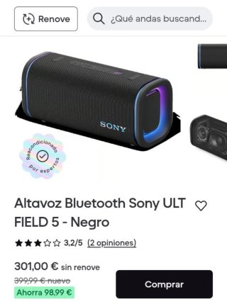 Altavoz Bluetooth Sony ULT FIELD 5 Negro