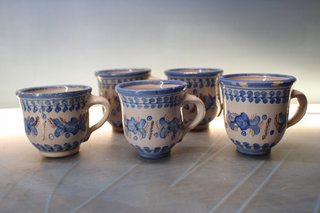 Platos y tazas cerámica de Muel (Teruel).