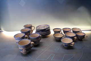 Platos y tazas cerámica de Muel (Teruel).