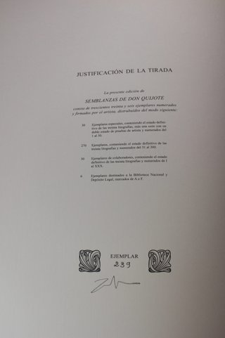 Libro de artista: Semblanzas de Don Quijote _ Zaafra (David González López).
