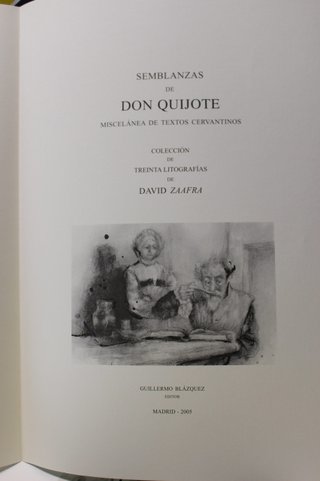 Libro de artista: Semblanzas de Don Quijote _ Zaafra (David González López).