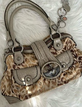 Bolso Hombro Leopardo Beige Y2K