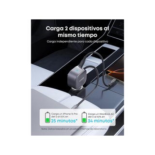 Anker Cargador Coche USB-C 75W compacto