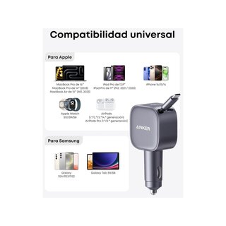 Anker Cargador Coche USB-C 75W compacto