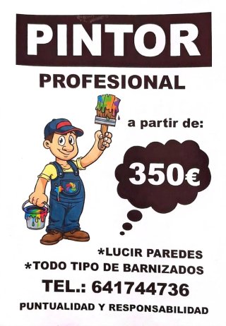 Pintor profesional a partir de 350€