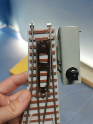 Desvío derecha, Paya, esc. S, material maqueta ferroviaria