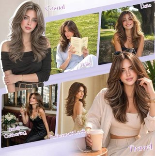 Peluca Mujer Pelo Natural Rubio Dorado 55cm