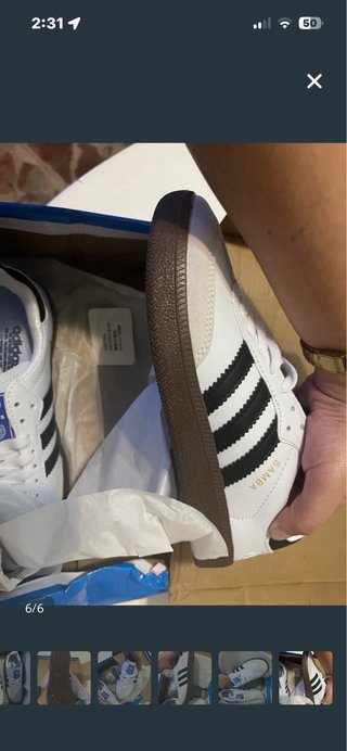 Adidas Samba Blancas y Beige,