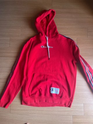 Felpa Champion Rossa con Strisce