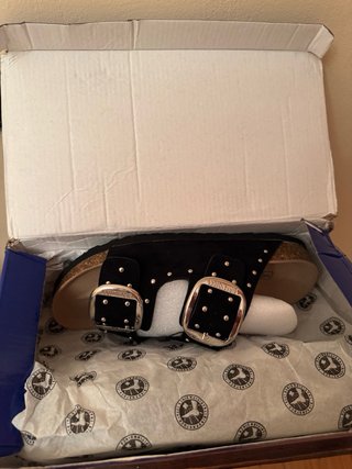 Sandalias Birkenstock ante negro talla 36