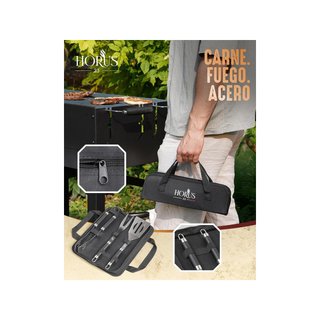 HORUS 23 Kit barbacoa acero inoxidable resistente