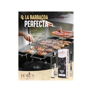HORUS 23 Kit barbacoa acero inoxidable resistente