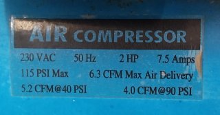 Compresor de aire 2HP