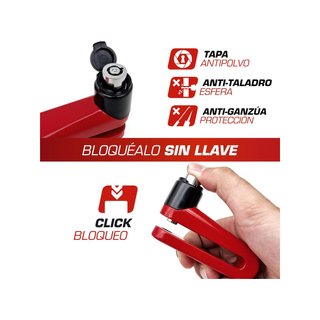 RADIKAL RK510R candado disco moto seguro