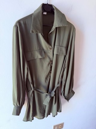 Vestito camicia Zara verde oliva