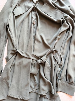 Vestito camicia Zara verde oliva