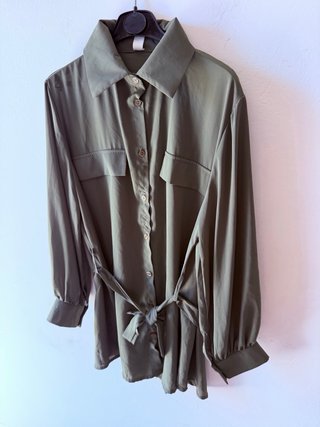 Vestito camicia Zara verde oliva