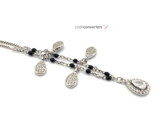 gargantilla plata 925mm con piedra con circonita 22cm