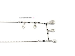 gargantilla plata 925mm con piedra con circonita 22cm