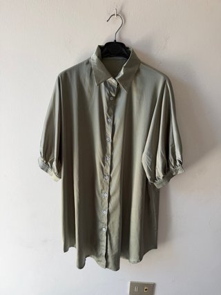 Zara Vestito Camicia in raso