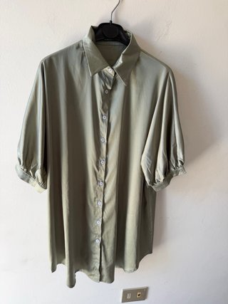 Zara Vestito Camicia in raso