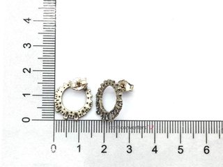 pendientes plata 925mm con piedra con circonita
