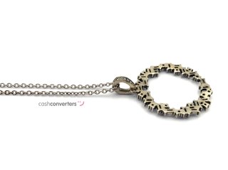 gargantilla plata 925mm con piedra con circonita 22cm