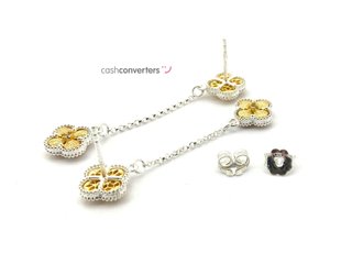 pendientes plata 925mm con circonita