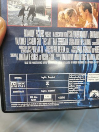 película, DVD, el Santo, Val Kilmer
