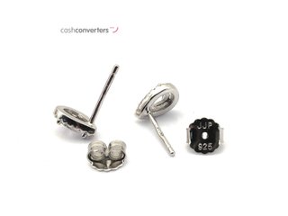 pendientes plata 925mm con piedra con circonita