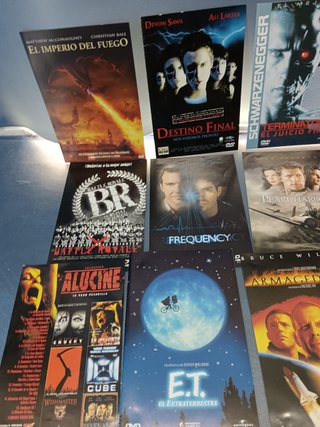 Lote de 15 catálogos de dvd, películas variadas, catálogos del interior