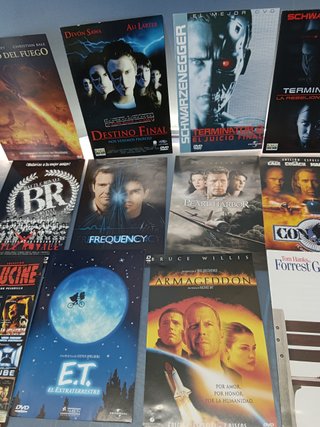 Lote de 15 catálogos de dvd, películas variadas, catálogos del interior