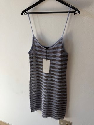 Vestito Zara a righe blu e marroni