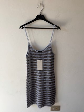 Vestito Zara a righe blu e marroni