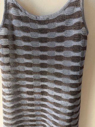 Vestito Zara a righe blu e marroni