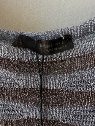 Vestito Zara a righe blu e marroni