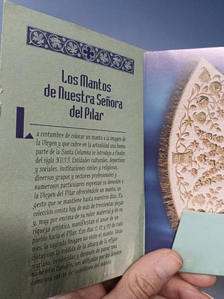 Cartillas, los mantos de nuestra señora del Pilar, coleccionismo