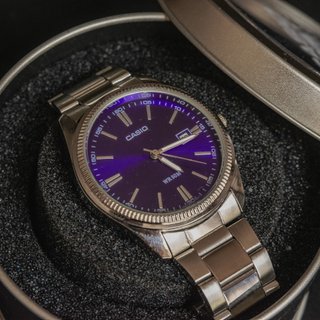 Reloj Casio Hombre 38mm Azul Marino