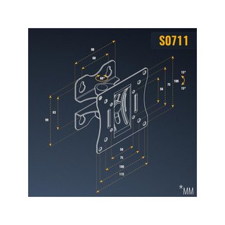 RICOO soporte monitor pared giratorio S0711