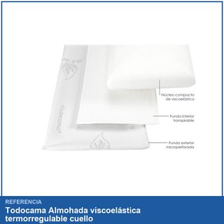 Almohada viscoelástica termorregulable cuello